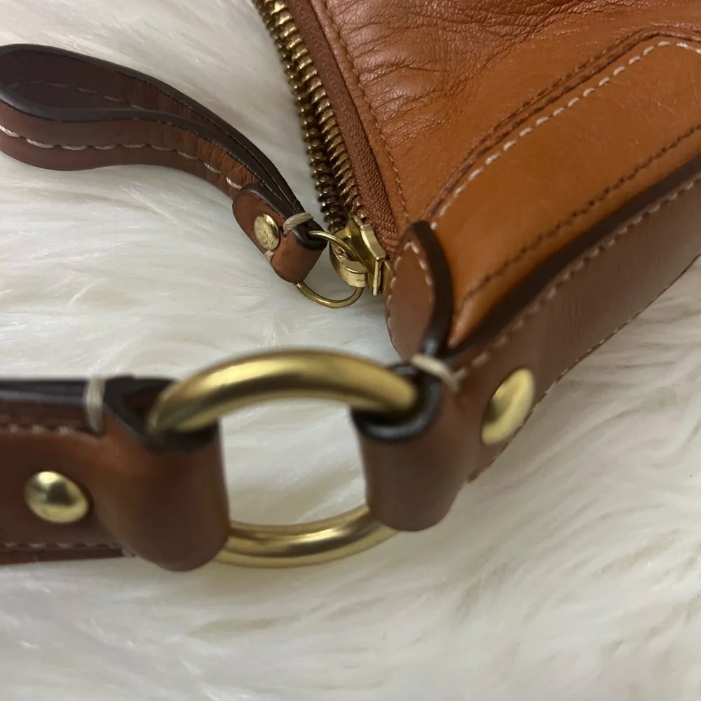 Vintage Coach Hampton Hobo Shoulder Bag Leather 11372 Tan Vintage Y2K